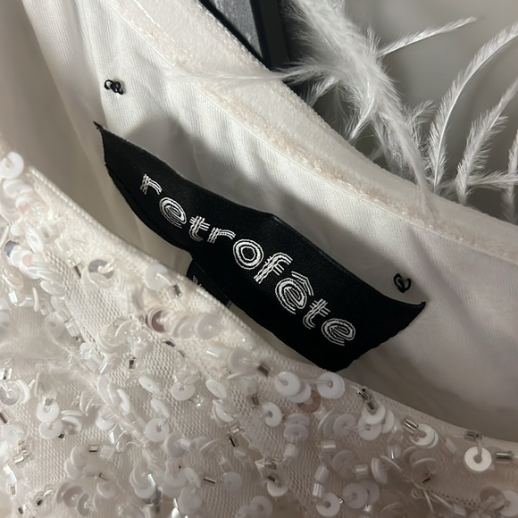 Retrofête SINA FEATHER DRESS XS (0-2) Bridal Party - Picture 4 of 10